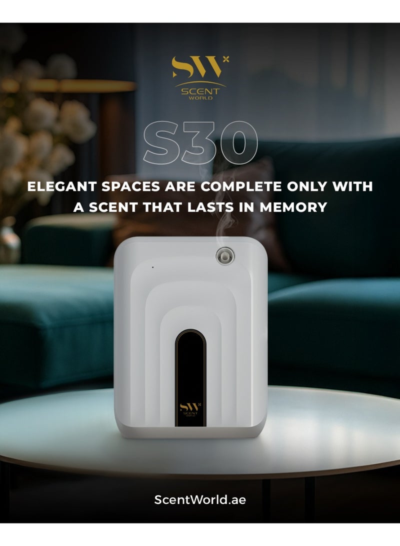 Scent World S30 Smart Nano-Tech Aroma Diffuser with Bluetooth – Home & Office Fragrance Machine + Free 200ml Fragrance Oil - Image 4